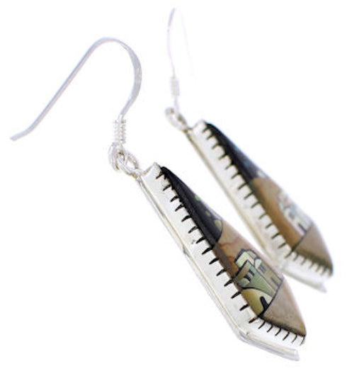 Native American Pueblo Village Design Multicolor Earrings FX31333